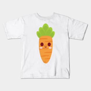 Cute Blushing Carrot Kids T-Shirt